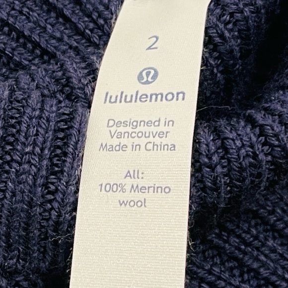 Lululemon Blue Textured Mock Turtleneck Pullover Sweater - Picture 10 of 10